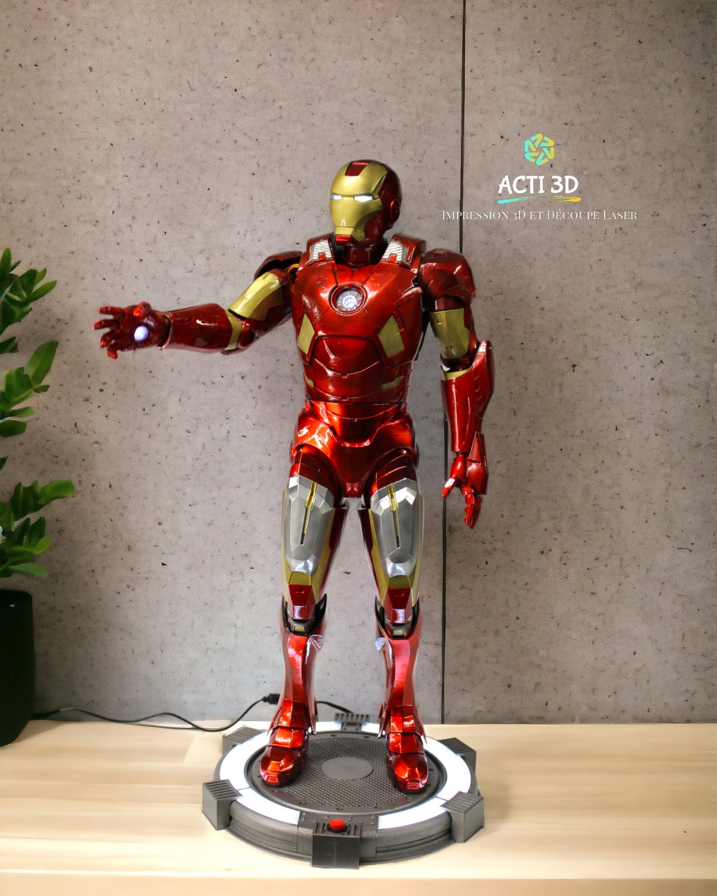 Impression 3d Iron Man ANIMATRONIQUE 62CM