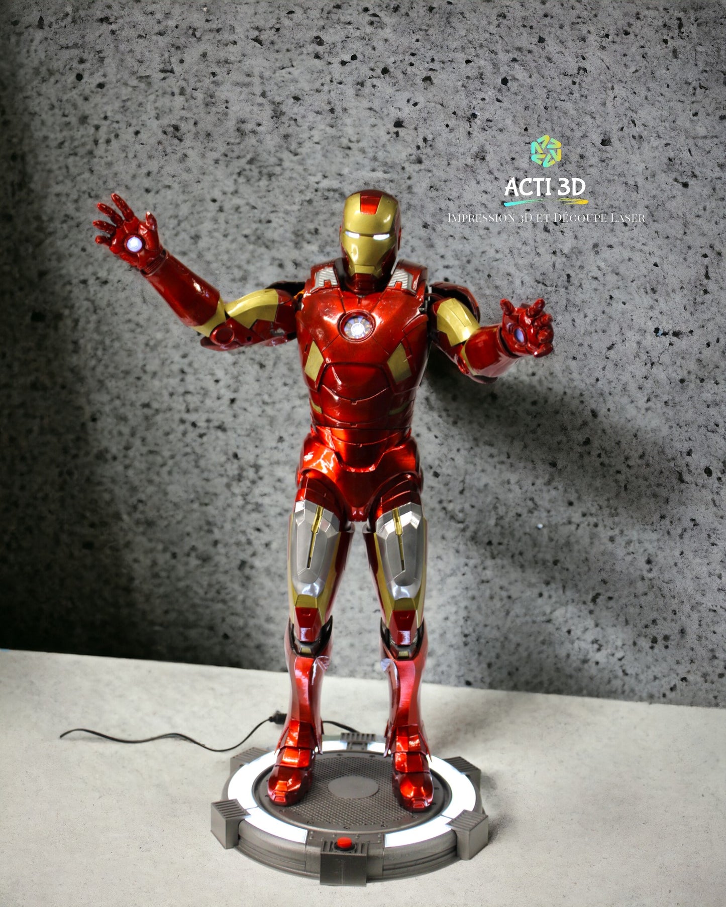 Impression 3d Iron Man ANIMATRONIQUE 62CM