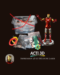 Kit prepared 3d printing Iron Man ANIMATRONIC 62CM (without Servos)