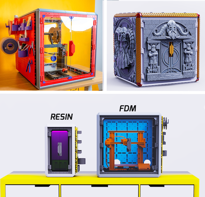 Printable modular enclosure for your FDM or resin 3D printer