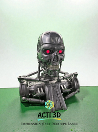 Kit 3d Crâne Terminator T800 Skull Animatronique