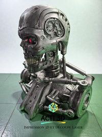 Kit 3d Crâne Terminator T800 Skull Animatronique