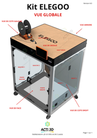Enclosure PRINTER ELEGOO Orange Storm Giga